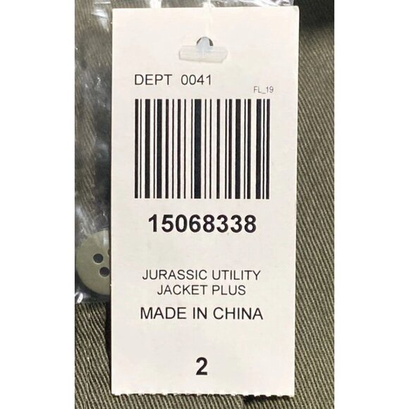 Jurassic Park World Khaki Button-up Top w Dinosaur Skulls, Cosplay Unisex Retro - Picture 7 of 9